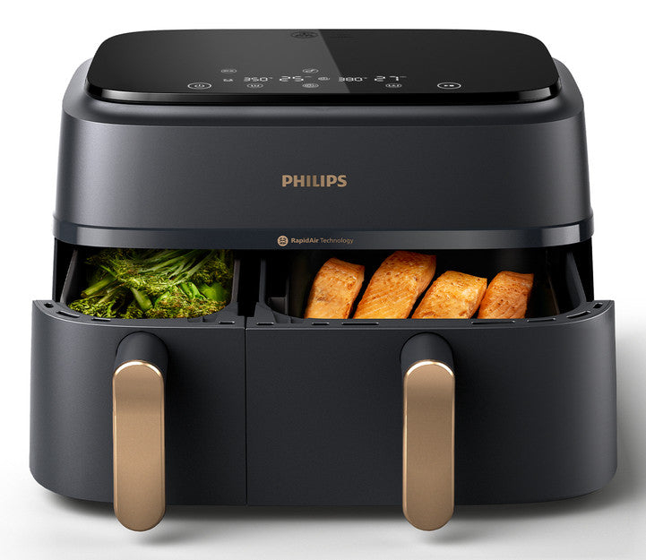 Philips 3000 Friggitrice ad Aria Doppio Cestello 9L 12 Metodi di Cottura 2750W