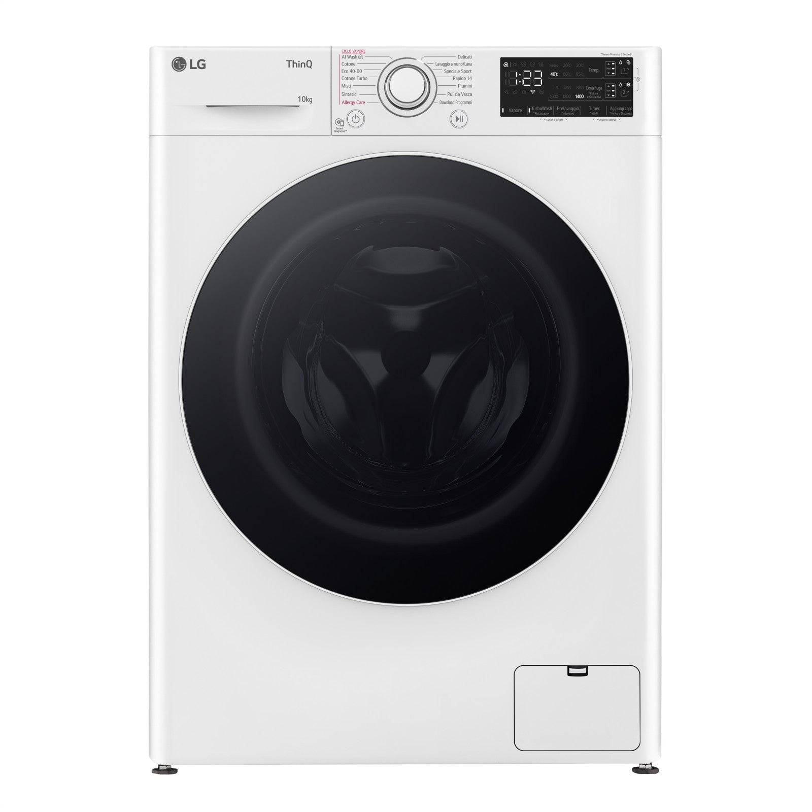 LG Lavatrice F4R3710NSWW 10 kg 1400 giri Classe A AI DD Carica Frontale Bianco