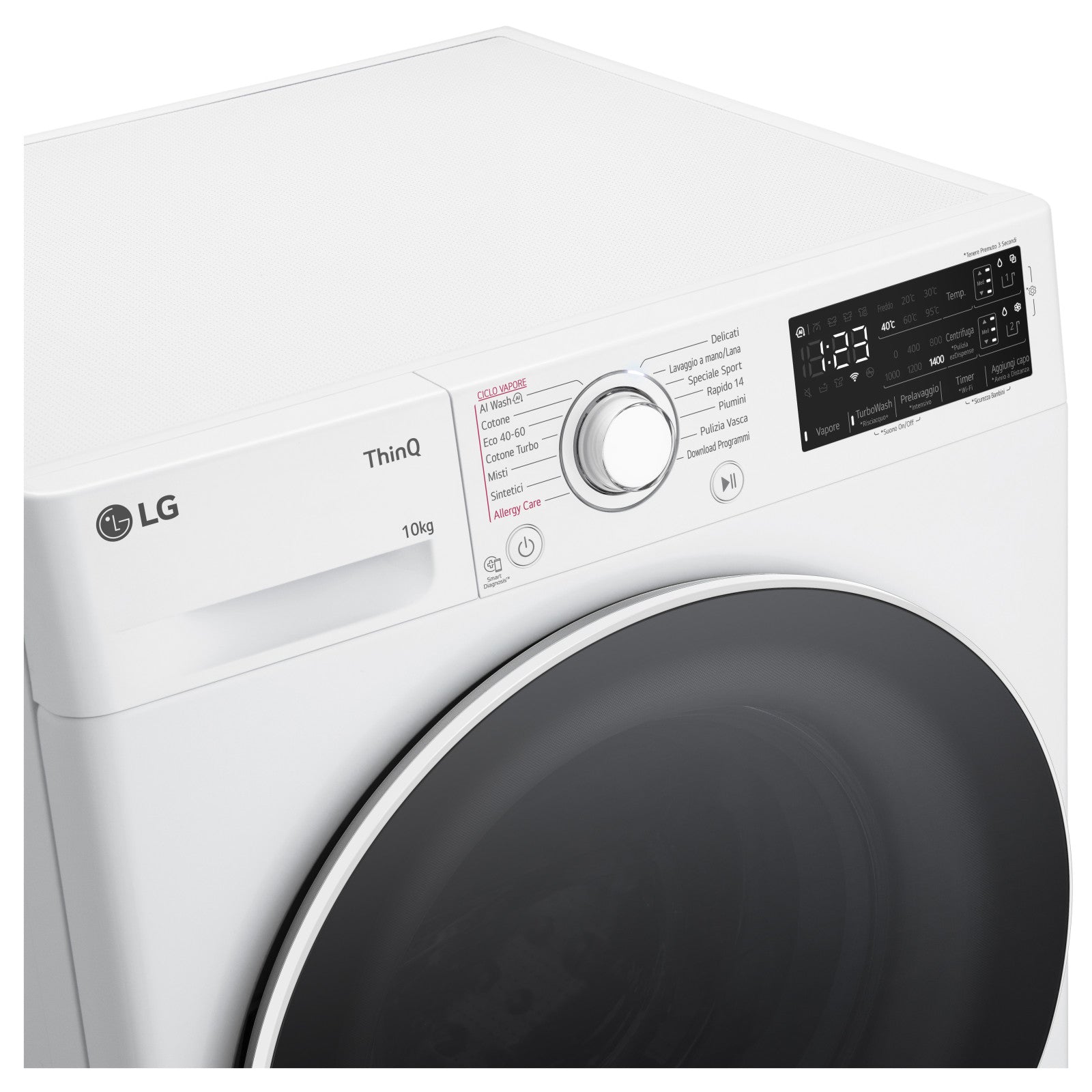 LG Lavatrice F4R3710NSWW 10 kg 1400 giri Classe A AI DD Carica Frontale Bianco