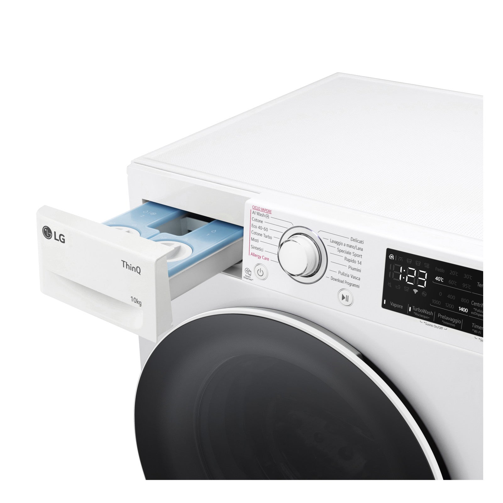 LG Lavatrice F4R3710NSWW 10 kg 1400 giri Classe A AI DD Carica Frontale Bianco