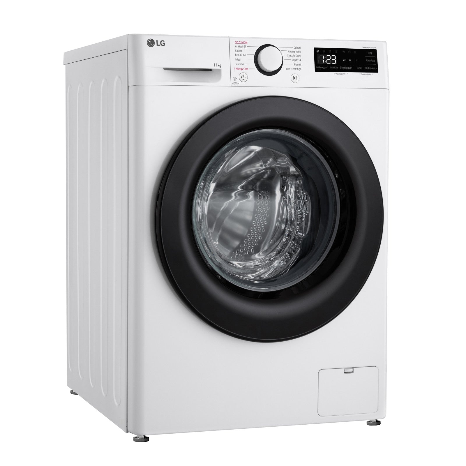 LG Washing Machine 11kg Front Load 1400 rpm Class A White with Steam F4R3011NSWB