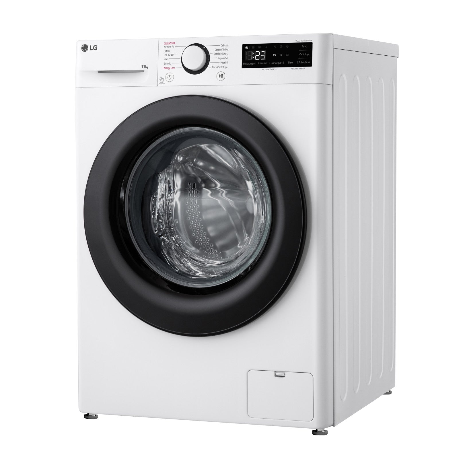 LG Washing Machine 11kg Front Load 1400 rpm Class A White with Steam F4R3011NSWB