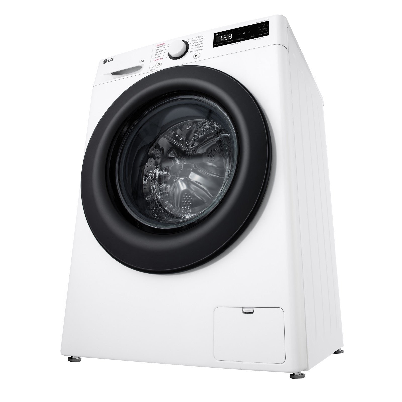 LG Washing Machine 11kg Front Load 1400 rpm Class A White with Steam F4R3011NSWB