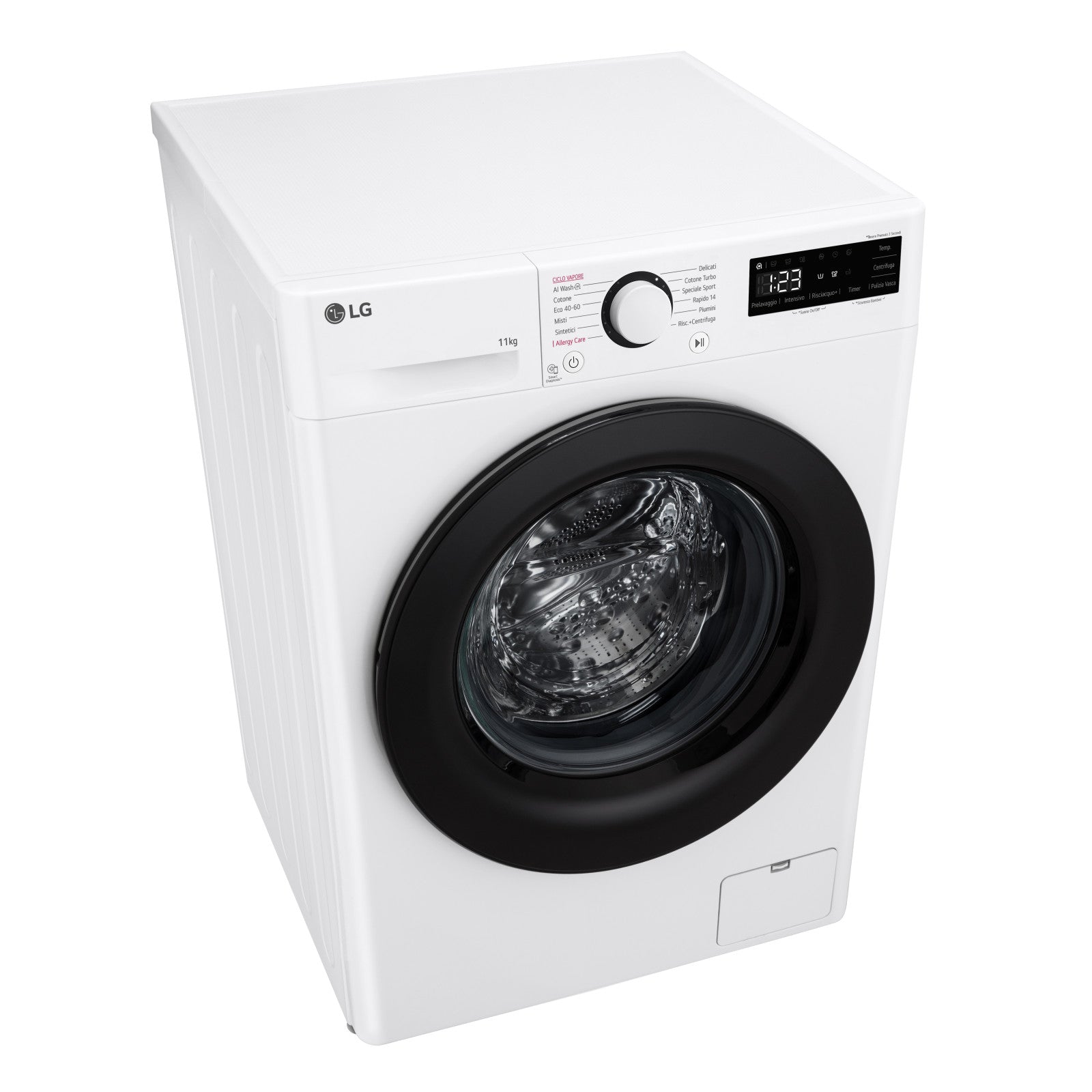 LG Washing Machine 11kg Front Load 1400 rpm Class A White with Steam F4R3011NSWB