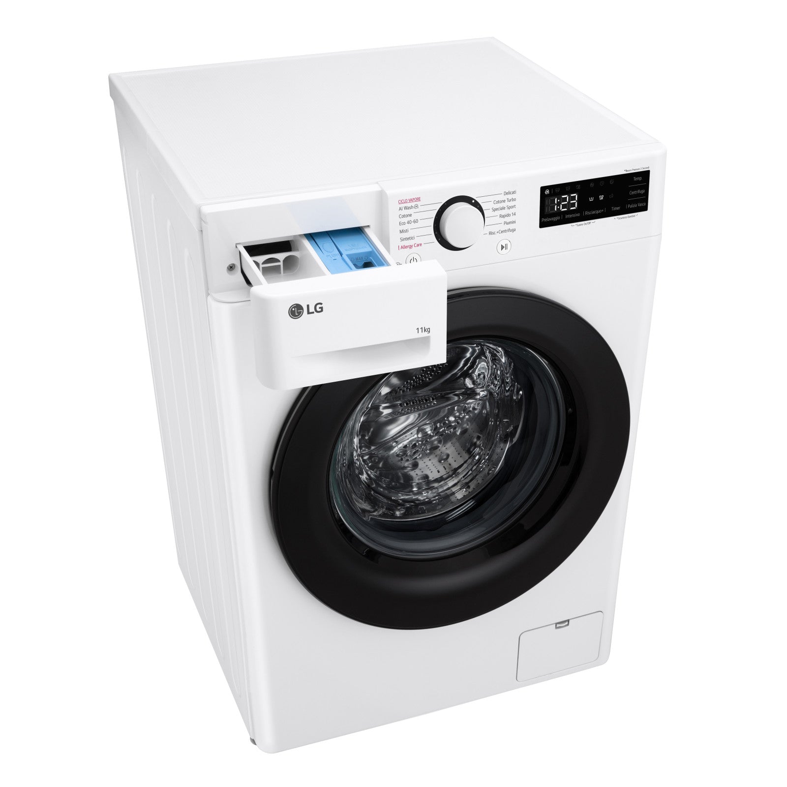 LG Washing Machine 11kg Front Load 1400 rpm Class A White with Steam F4R3011NSWB