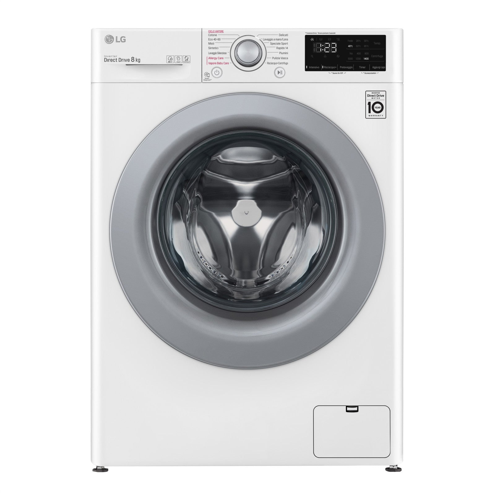 LG Lavatrice Slim F2WV3S7S4E 7kg Classe D Vapore AI DD Carica Frontale 1200 giri