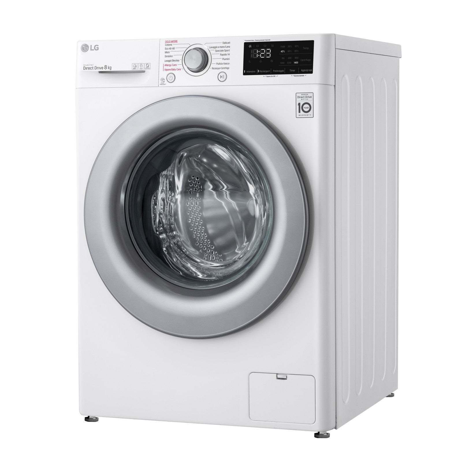 LG Lavatrice Slim F2WV3S7S4E 7kg Classe D Vapore AI DD Carica Frontale 1200 giri