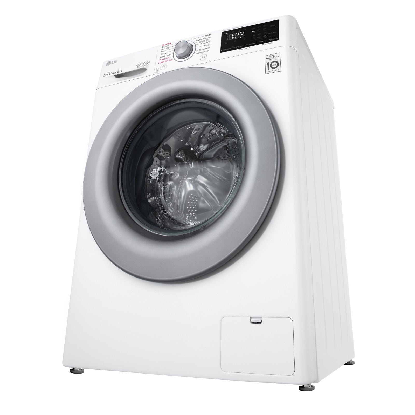 LG Lavatrice Slim F2WV3S7S4E 7kg Classe D Vapore AI DD Carica Frontale 1200 giri