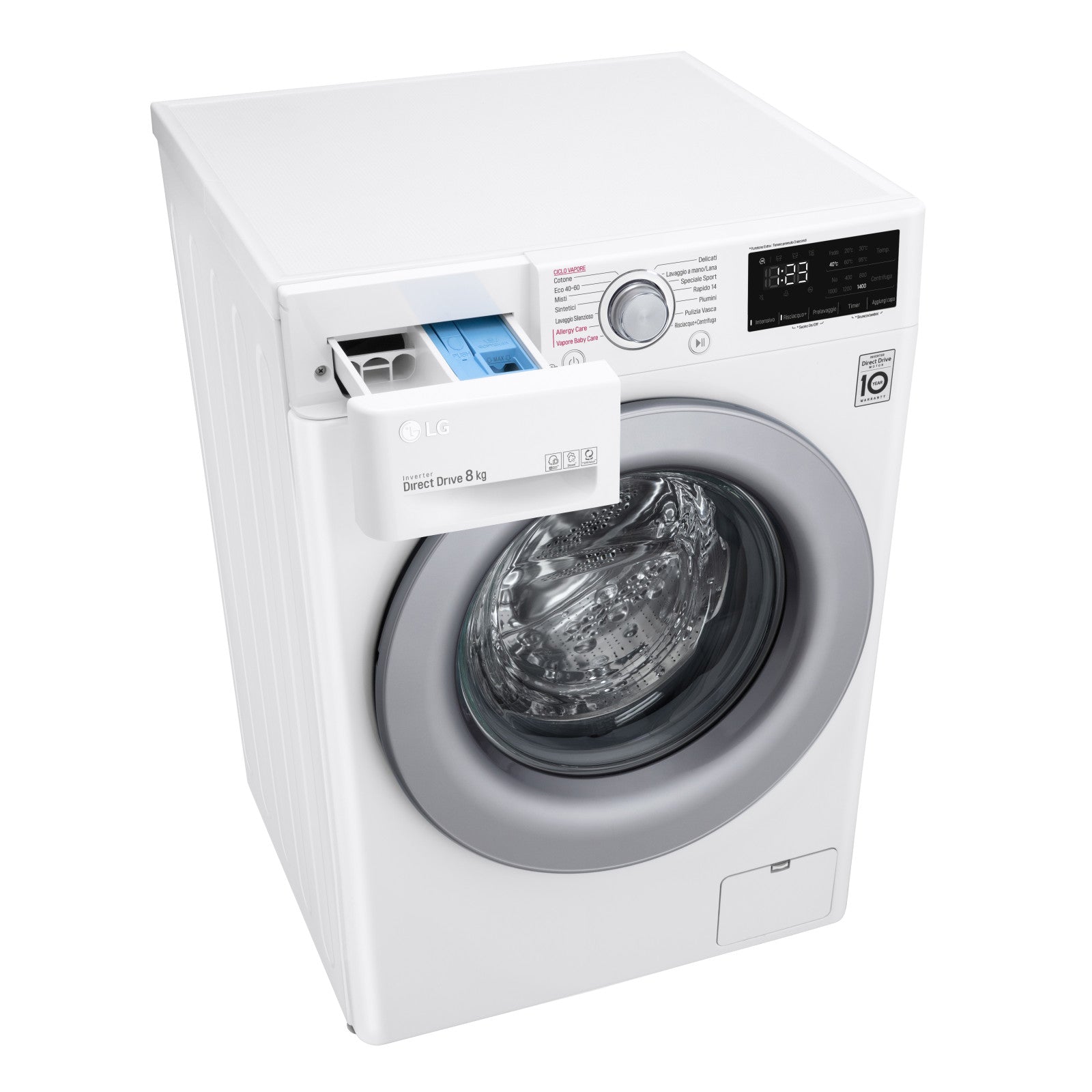 LG Lavatrice Slim F2WV3S7S4E 7kg Classe D Vapore AI DD Carica Frontale 1200 giri