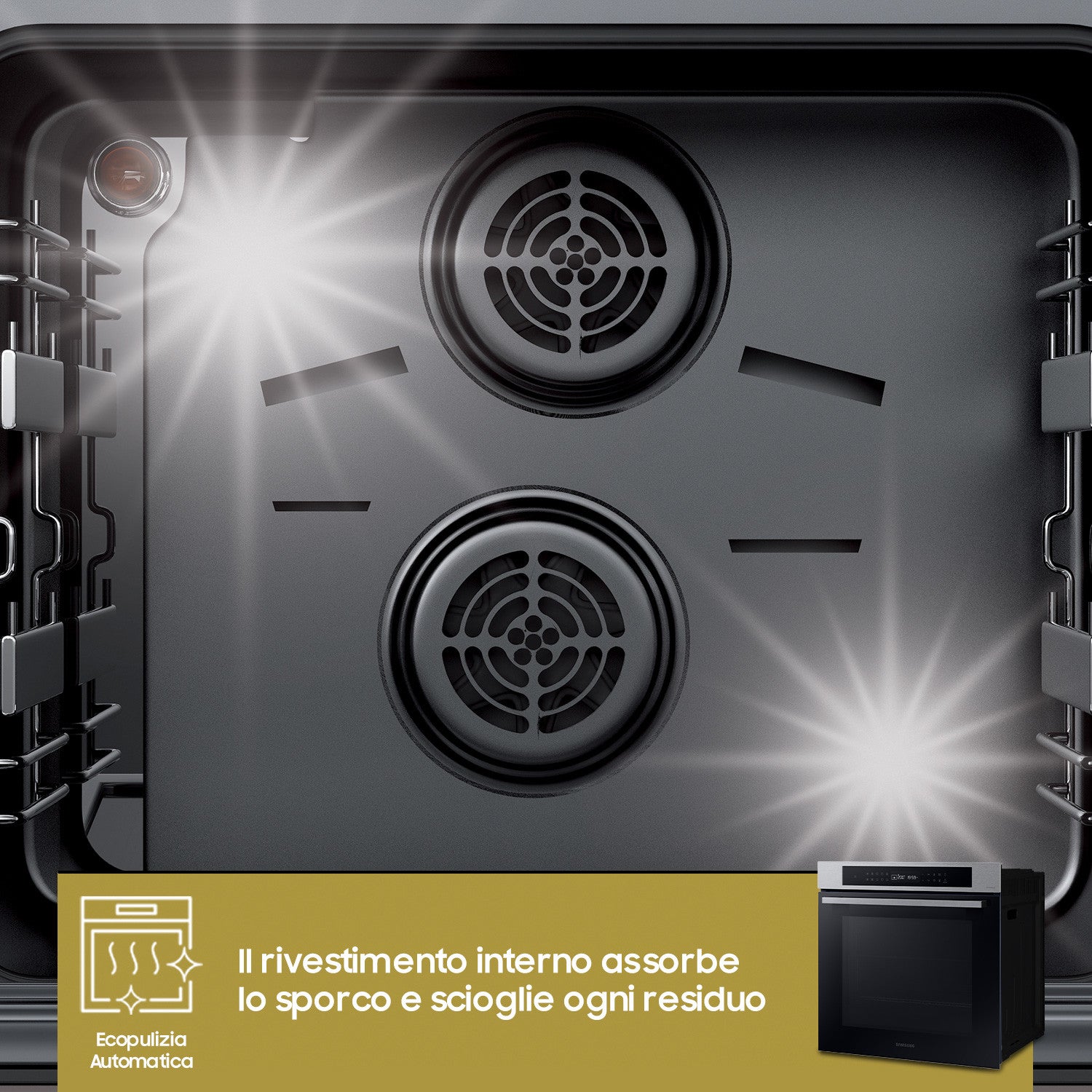 Samsung NV7B4040VBS Forno Incasso Multifunzione 76L A+ Wi-Fi Vapore Inox