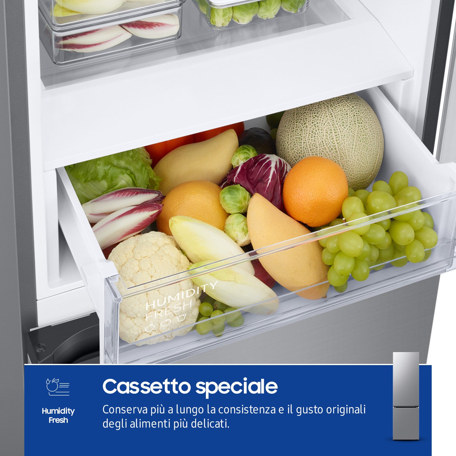 Samsung Frigorifero Combinato RB38C600CS9 390L No Frost Classe C Wi-Fi Acciaio inox