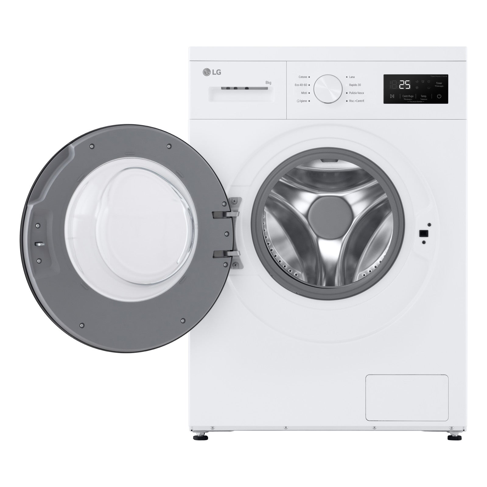 Lg Lavatrice Slim F4NA10S8NWK 8kg 1400 Giri Classe A HygieneSteam Bianco