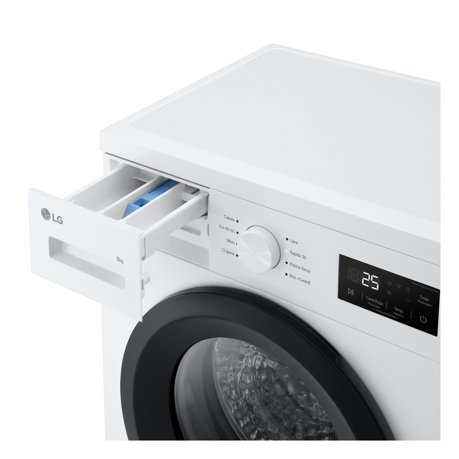 Lg Lavatrice Slim F4NA10S8NWK 8kg 1400 Giri Classe A HygieneSteam Bianco