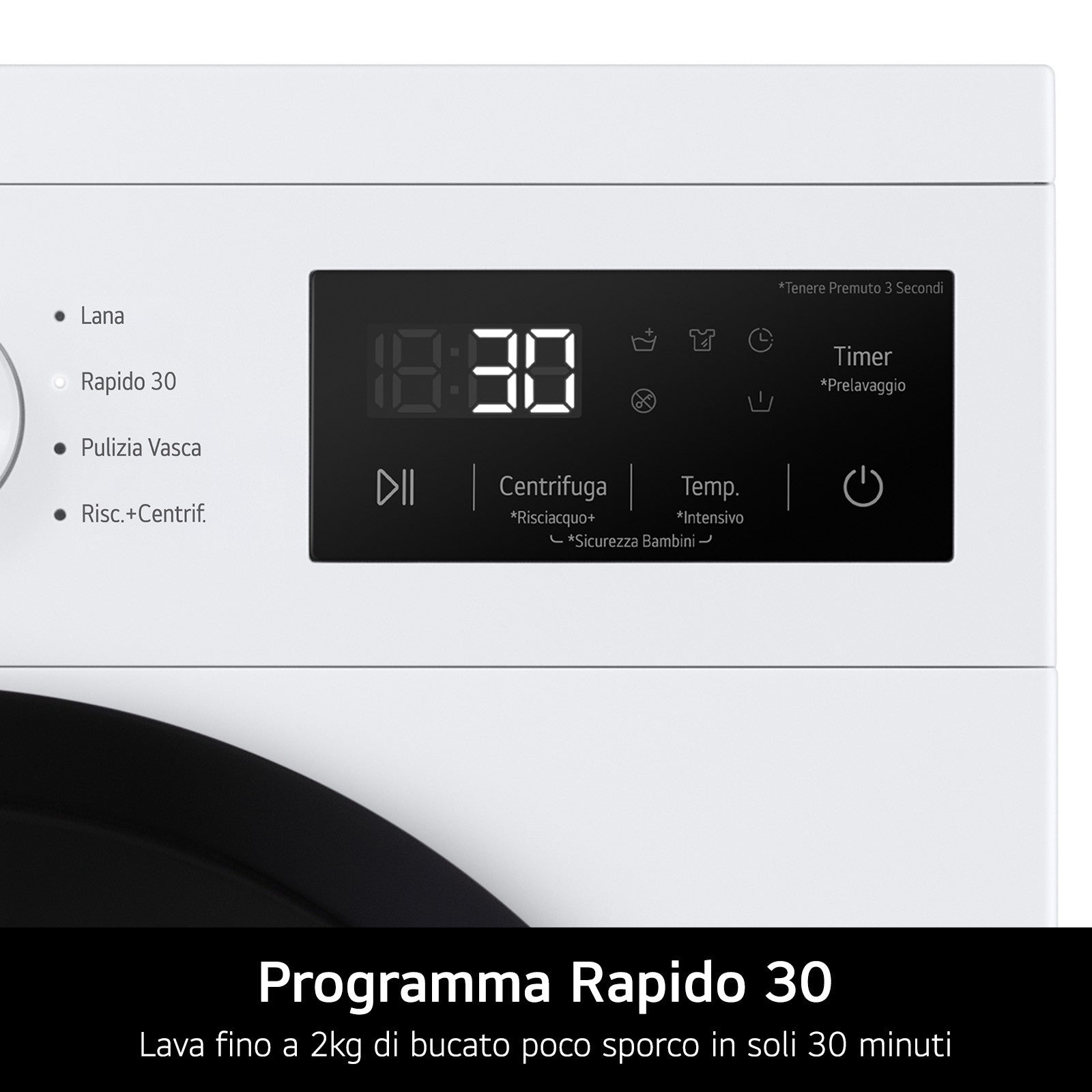 Lg Lavatrice Slim F4NA10S8NWK 8kg 1400 Giri Classe A HygieneSteam Bianco